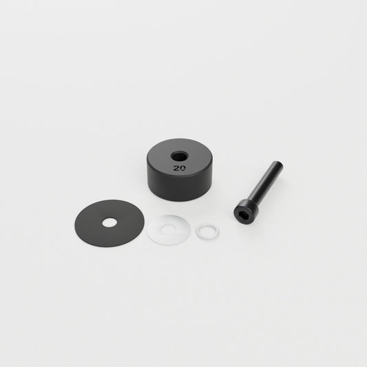 Halo spacer 20 mm with its M8 bolt, spring, penny and rubber washers